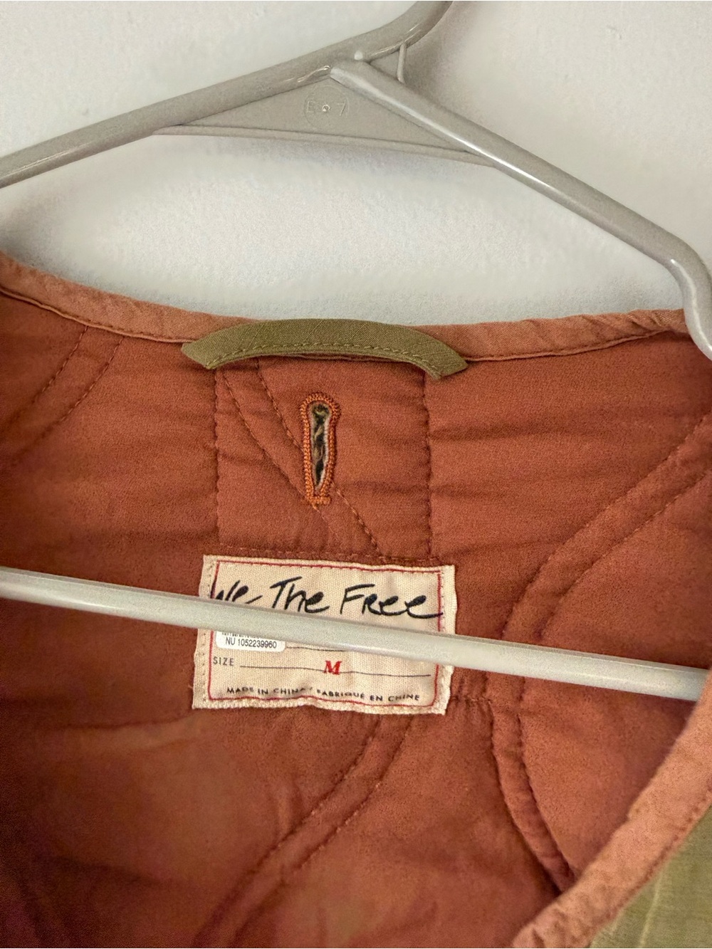 We The Free Lush It Duffle Coat Quilted Coat Army Green Brown Boho Soft Size M L - Picture 11 of 16